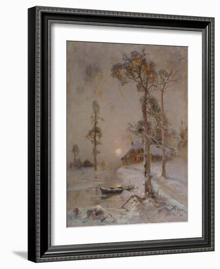 Winter Sunset, 1900-Juli Julievich Klever-Framed Giclee Print