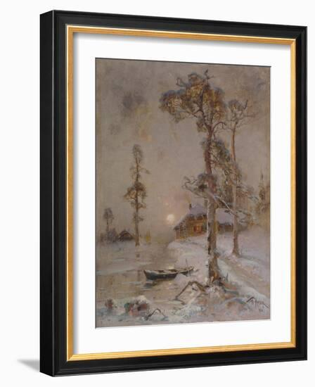 Winter Sunset, 1900-Juli Julievich Klever-Framed Giclee Print