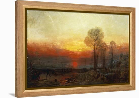 Winter Sunset - a Slide, 1850-Francis Danby-Framed Premier Image Canvas