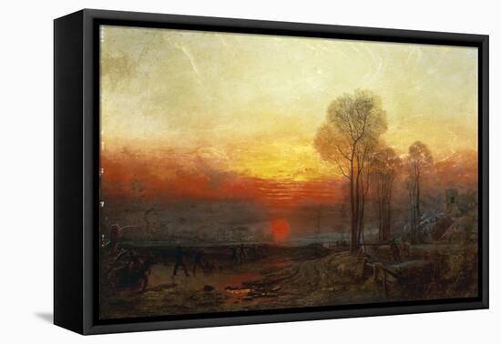 Winter Sunset - a Slide, 1850-Francis Danby-Framed Premier Image Canvas