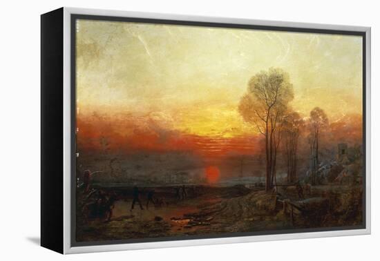 Winter Sunset - a Slide, 1850-Francis Danby-Framed Premier Image Canvas