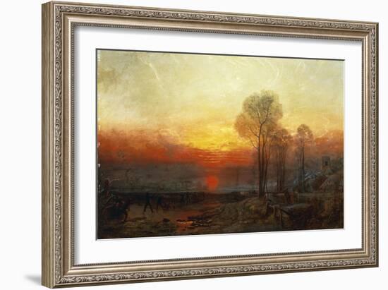 Winter Sunset - a Slide, 1850-Francis Danby-Framed Giclee Print