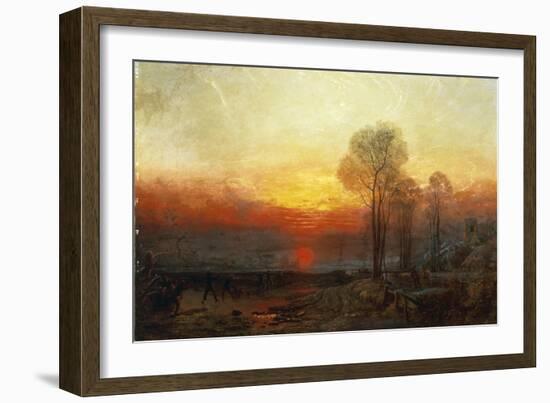 Winter Sunset - a Slide, 1850-Francis Danby-Framed Giclee Print