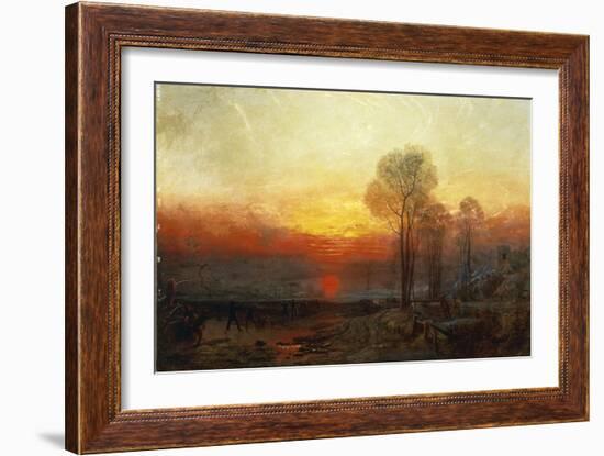 Winter Sunset - a Slide, 1850-Francis Danby-Framed Giclee Print