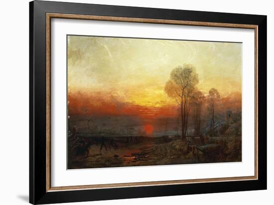 Winter Sunset - a Slide, 1850-Francis Danby-Framed Giclee Print