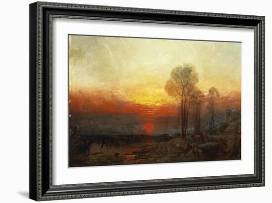 Winter Sunset - a Slide, 1850-Francis Danby-Framed Giclee Print