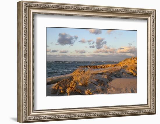 Winter sunset on Chapin Beach, Dennis, Cape Cod, Massachusetts, USA.-Susan Pease-Framed Photographic Print