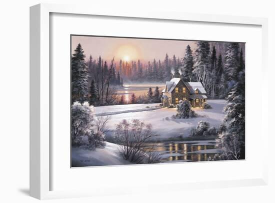 Winter Sunset-Dubravko Raos-Framed Giclee Print