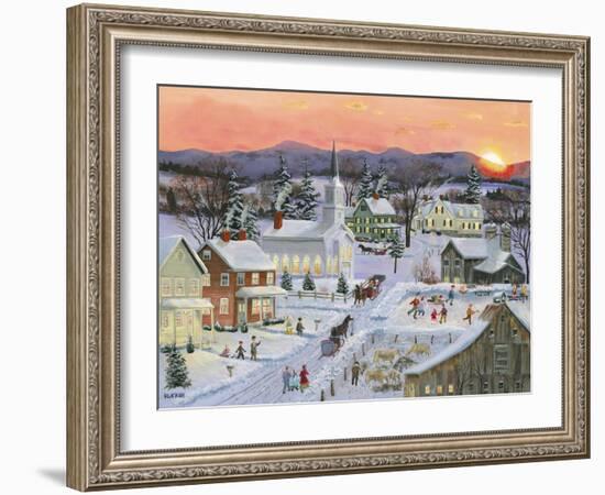 Winter Sunset-Bob Fair-Framed Giclee Print