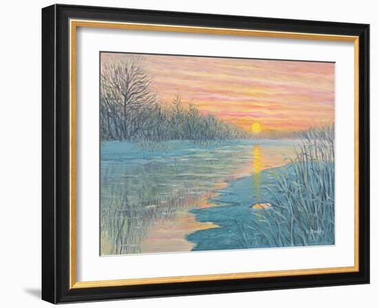 Winter Sunset-Kevin Dodds-Framed Giclee Print