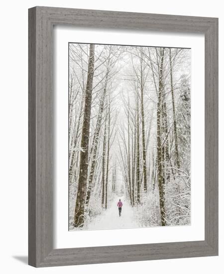 Winter Trail Running-Steven Gnam-Framed Photographic Print