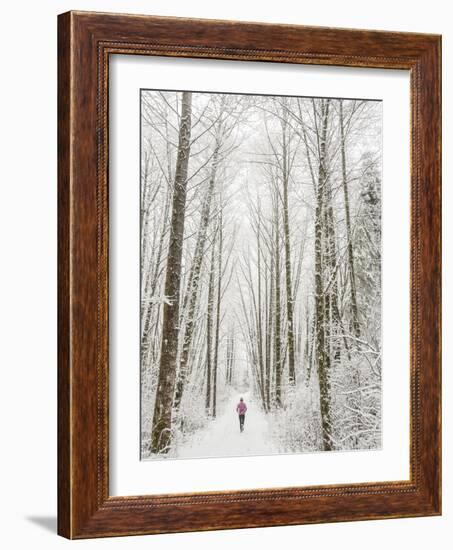 Winter Trail Running-Steven Gnam-Framed Photographic Print