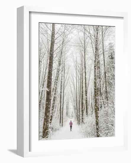 Winter Trail Running-Steven Gnam-Framed Photographic Print