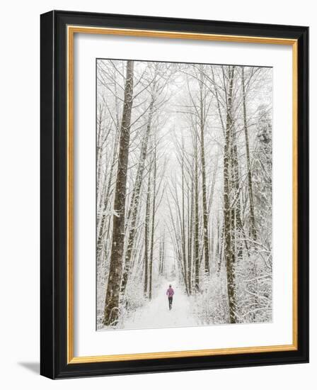 Winter Trail Running-Steven Gnam-Framed Photographic Print