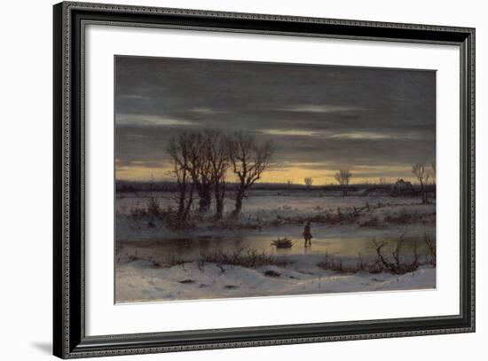 Winter Twilight Near Albany, 1858-George Henry Boughton-Framed Giclee Print