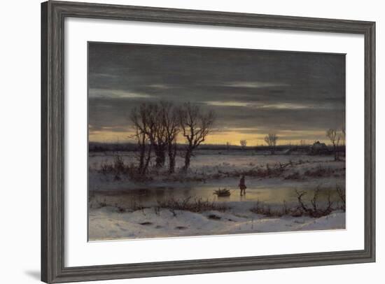 Winter Twilight Near Albany, 1858-George Henry Boughton-Framed Giclee Print