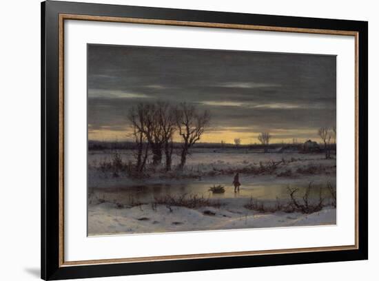 Winter Twilight Near Albany, 1858-George Henry Boughton-Framed Giclee Print