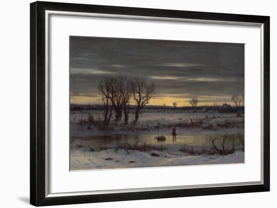Winter Twilight Near Albany, 1858-George Henry Boughton-Framed Giclee Print