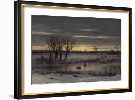 Winter Twilight Near Albany, 1858-George Henry Boughton-Framed Giclee Print