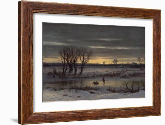 Winter Twilight Near Albany, 1858-George Henry Boughton-Framed Giclee Print