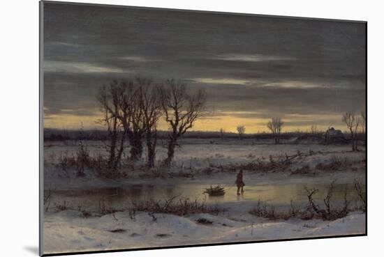 Winter Twilight Near Albany, 1858-George Henry Boughton-Mounted Giclee Print