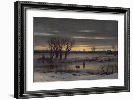 Winter Twilight Near Albany, 1858-George Henry Boughton-Framed Giclee Print