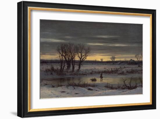 Winter Twilight Near Albany, 1858-George Henry Boughton-Framed Giclee Print