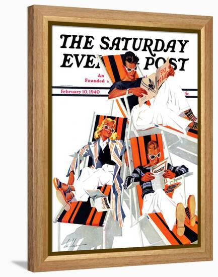 "Winter Vacation," Saturday Evening Post Cover, February 10, 1940-Ski Weld-Framed Premier Image Canvas