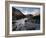 Winter View Along Partly-Frozen River Etive Towards Distant Mountains, Rannoch Moor, Scotland-Lee Frost-Framed Photographic Print