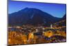 Winter View at Dusk over Andorra La Vella, Andorra-Stefano Politi Markovina-Mounted Photographic Print