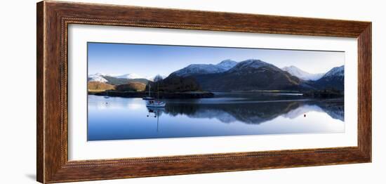 Winter View of Flat Calm Loch Leven with Snow Covered Mountains Reflected, Near Ballachulish-Lee Frost-Framed Photographic Print