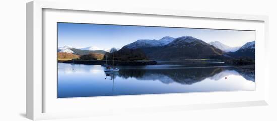 Winter View of Flat Calm Loch Leven with Snow Covered Mountains Reflected, Near Ballachulish-Lee Frost-Framed Photographic Print