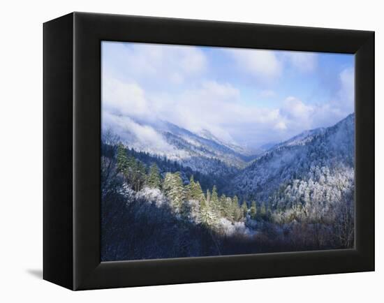 Winter View of Sugarlands Valley, Great Smoky Mountains National Park, Tennessee, USA-Adam Jones-Framed Premier Image Canvas