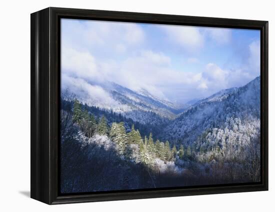 Winter View of Sugarlands Valley, Great Smoky Mountains National Park, Tennessee, USA-Adam Jones-Framed Premier Image Canvas