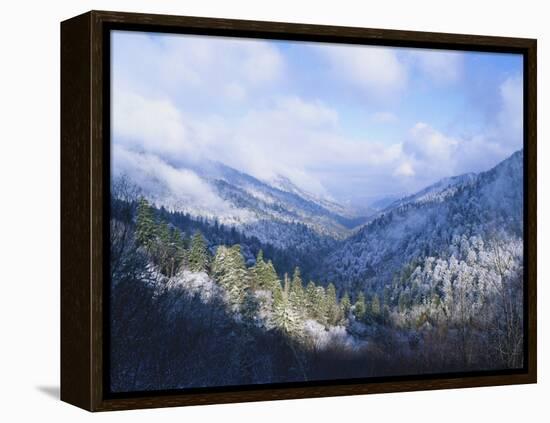 Winter View of Sugarlands Valley, Great Smoky Mountains National Park, Tennessee, USA-Adam Jones-Framed Premier Image Canvas