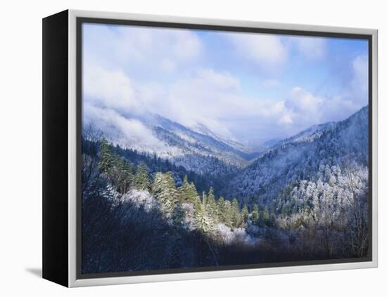 Winter View of Sugarlands Valley, Great Smoky Mountains National Park, Tennessee, USA-Adam Jones-Framed Premier Image Canvas