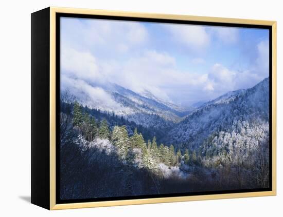 Winter View of Sugarlands Valley, Great Smoky Mountains National Park, Tennessee, USA-Adam Jones-Framed Premier Image Canvas