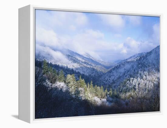 Winter View of Sugarlands Valley, Great Smoky Mountains National Park, Tennessee, USA-Adam Jones-Framed Premier Image Canvas