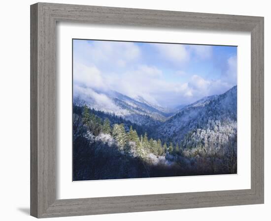 Winter View of Sugarlands Valley, Great Smoky Mountains National Park, Tennessee, USA-Adam Jones-Framed Photographic Print