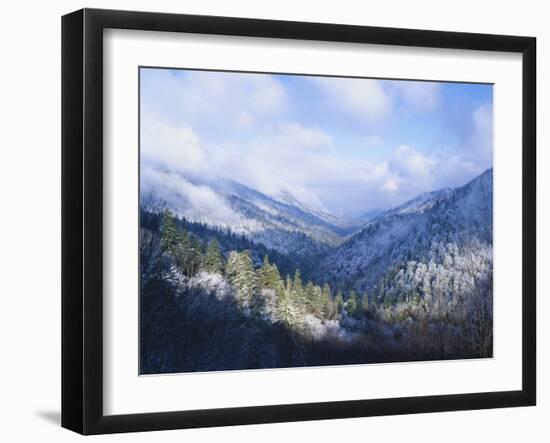 Winter View of Sugarlands Valley, Great Smoky Mountains National Park, Tennessee, USA-Adam Jones-Framed Photographic Print