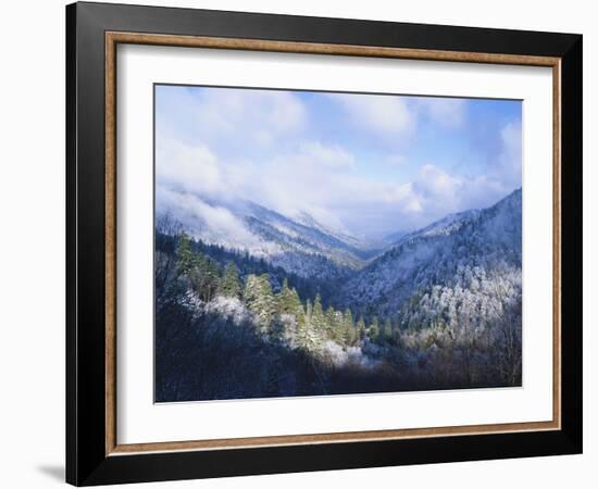 Winter View of Sugarlands Valley, Great Smoky Mountains National Park, Tennessee, USA-Adam Jones-Framed Photographic Print