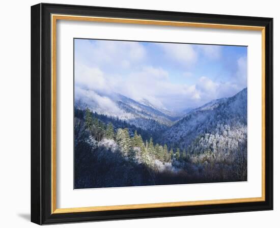 Winter View of Sugarlands Valley, Great Smoky Mountains National Park, Tennessee, USA-Adam Jones-Framed Photographic Print