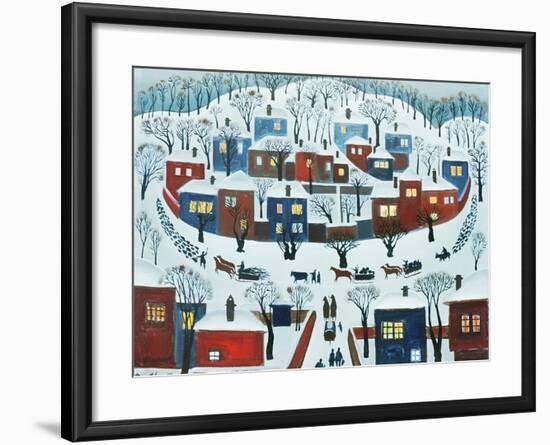 Winter Village, 1969-Radi Nedelchev-Framed Giclee Print
