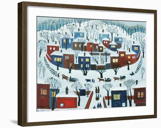 Winter Village, 1969-Radi Nedelchev-Framed Giclee Print