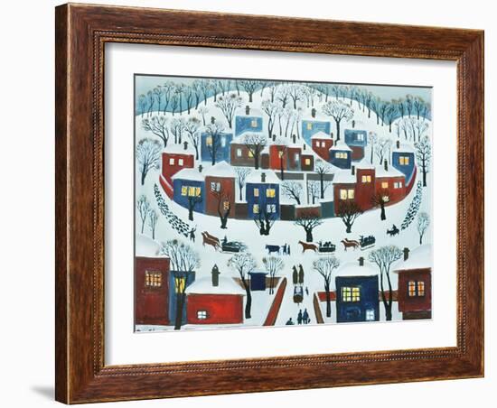 Winter Village, 1969-Radi Nedelchev-Framed Giclee Print