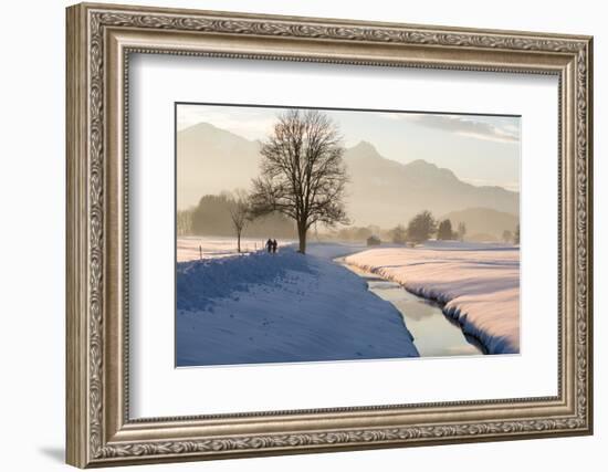 Winter walk in the Chiemgau region, Bergener Moos-Christine Meder stage-art.de-Framed Photographic Print