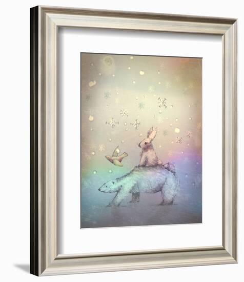 Winter walk-Claire Westwood-Framed Art Print