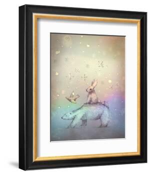 Winter walk-Claire Westwood-Framed Art Print