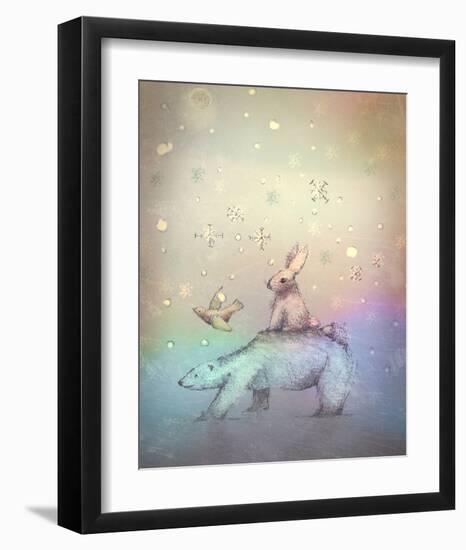 Winter walk-Claire Westwood-Framed Art Print