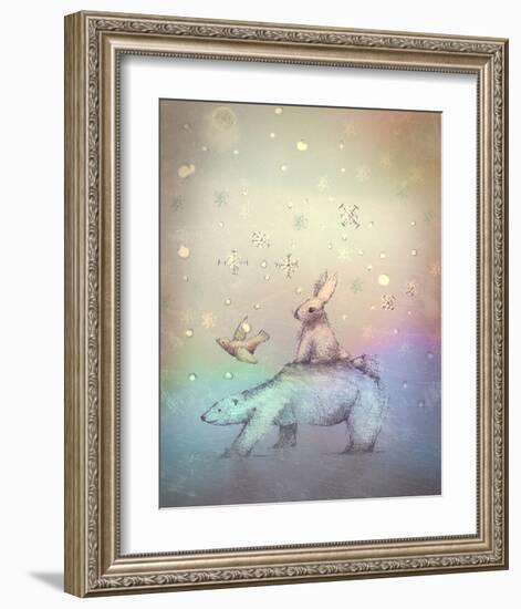 Winter walk-Claire Westwood-Framed Art Print